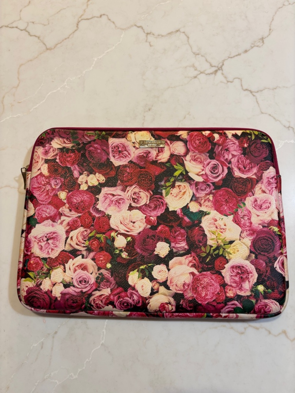 kate spade Floral Laptop Sleeve in Pink, Red and Cream